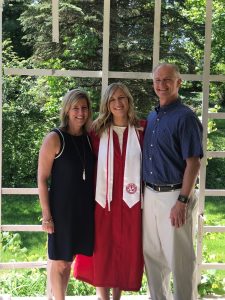 Stephanie with her husband, Mike, and oldest daughter, Allie